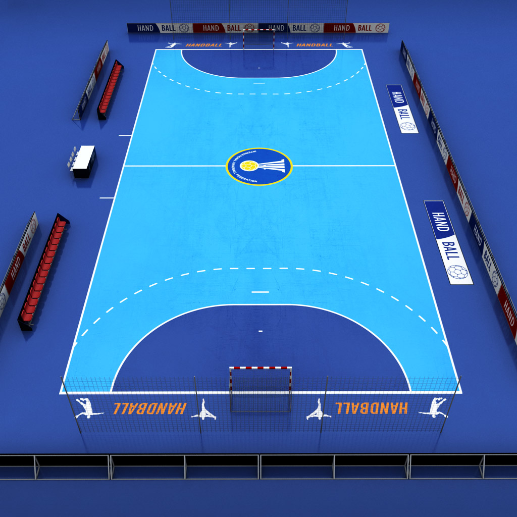 Handball court arena low poly by kr3atura 3DOcean